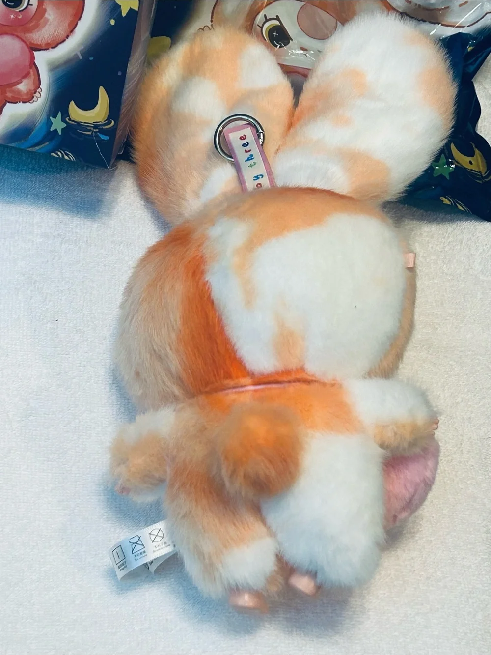 Adorable Baby Three LillyRabbit Town V3 character plush- orange and white Rabbit